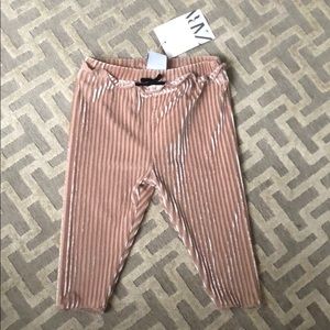 ZARA baby girl velvet ribbed pants